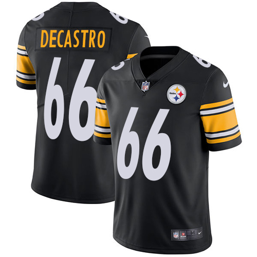 2019 Men Pittsburgh Steelers #66 Decastro black Nike Vapor Untouchable Limited NFL Jersey->toronto raptors->NBA Jersey
